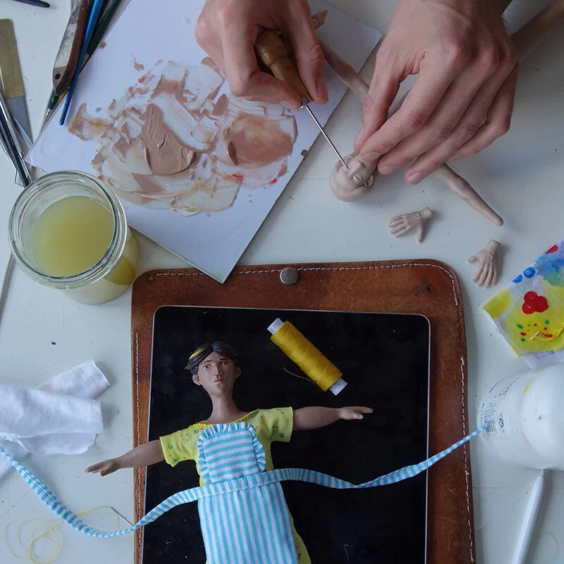 Craft detail of handmade props