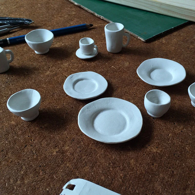 Tiny handmade teacups